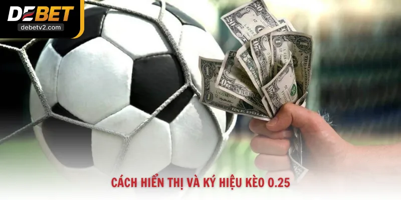 Cách hiển thị và ký hiệu kèo 0.25